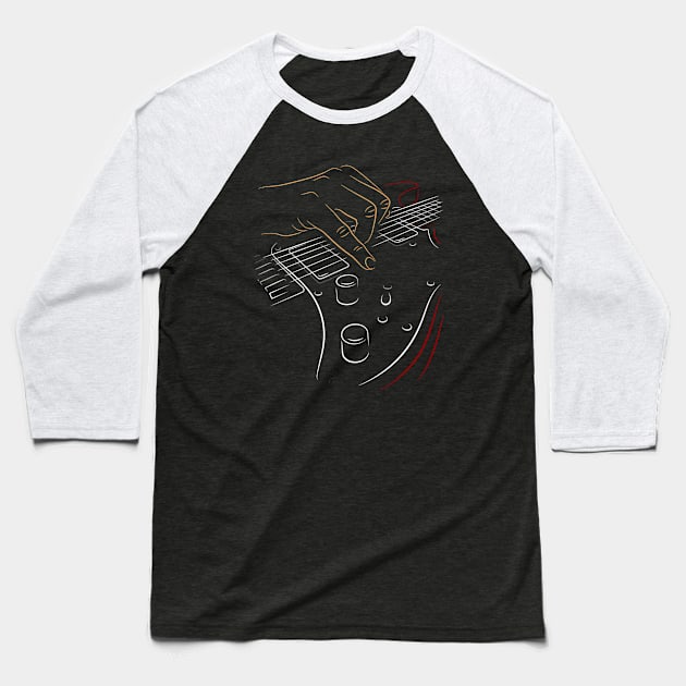 Electric Guitar Soloing Baseball T-Shirt by dokgo